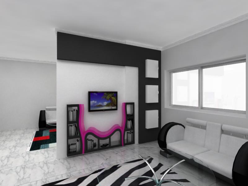 Gypsum-board-walls-inspiration-for-living-room